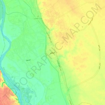 Topografische Karte Al Alam, Höhe, Relief