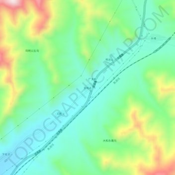 Topografische Karte 天和永, Höhe, Relief