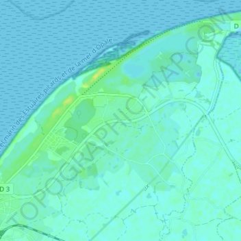 Topografische Karte La Mollière, Höhe, Relief