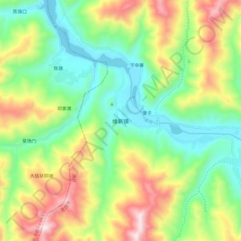 Topografische Karte 维新镇, Höhe, Relief