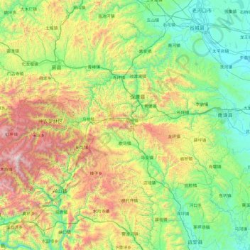 Topografische Karte 保康县, Höhe, Relief
