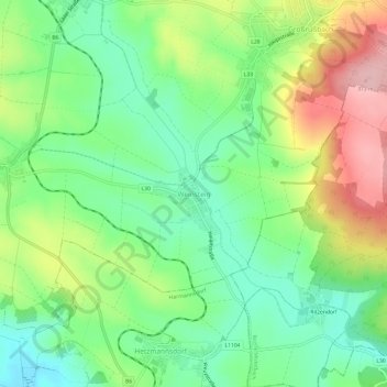 Topografische Karte Weinsteig, Höhe, Relief