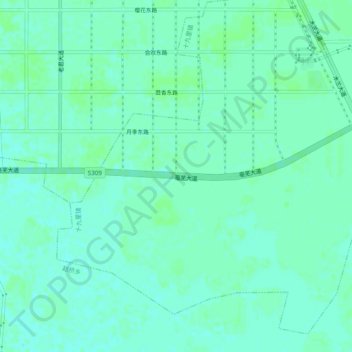 Topografische Karte 谯城区, Höhe, Relief