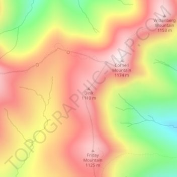 Topografische Karte Dink, Höhe, Relief