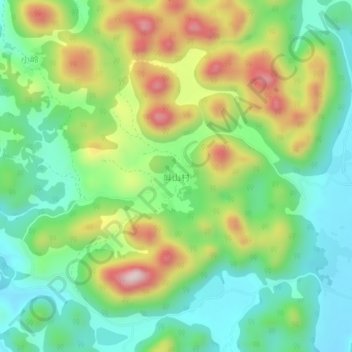 Topografische Karte 屏山村, Höhe, Relief