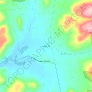 Topografische Karte La Barbolla, Höhe, Relief