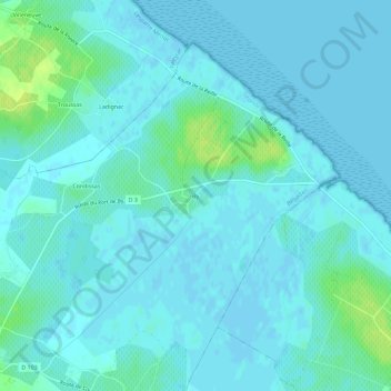 Topografische Karte By, Höhe, Relief