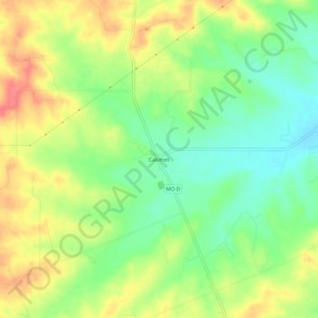Topografische Karte Calumet, Höhe, Relief