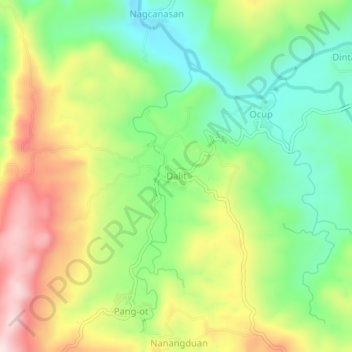 Topografische Karte Dalit, Höhe, Relief