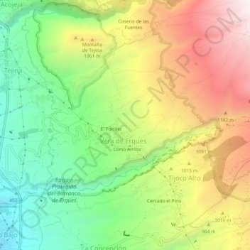 Topografische Karte La Vista, Höhe, Relief
