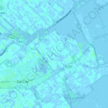 Topografische Karte Blaker, Höhe, Relief