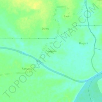 Topografische Karte Devgaon, Höhe, Relief