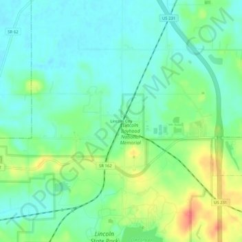 Topografische Karte Lincoln City, Höhe, Relief