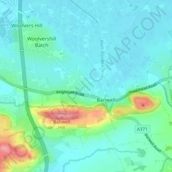 Topografische Karte Golling, Höhe, Relief