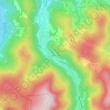 Topografische Karte Habeaurupt, Höhe, Relief