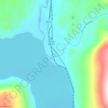 Topografische Karte Lawing, Höhe, Relief