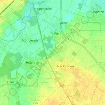 Topografische Karte Gut Neuhaus, Höhe, Relief