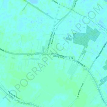 Topografische Karte Bourg, Höhe, Relief