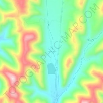 Topografische Karte 卡吾仲, Höhe, Relief