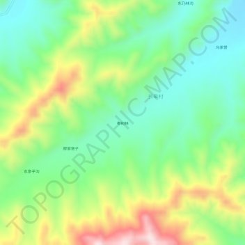 Topografische Karte 枣树林, Höhe, Relief
