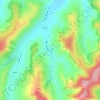 Topografische Karte Felldorf, Höhe, Relief