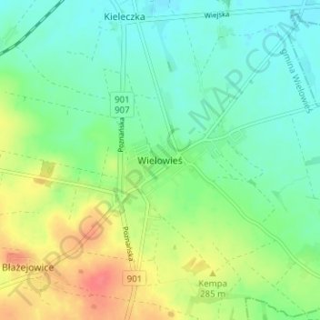 Topografische Karte Langendorf, Höhe, Relief