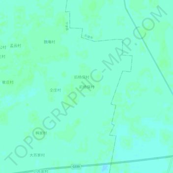 Topografische Karte 前杨保村, Höhe, Relief