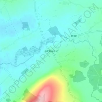 Topografische Karte Kilchreest, Höhe, Relief