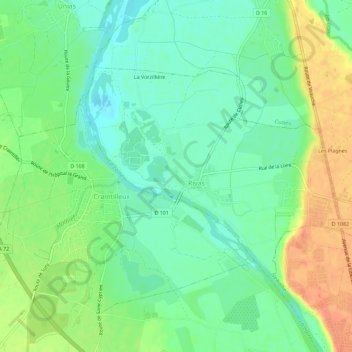 Topografische Karte La Roche, Höhe, Relief