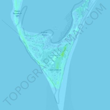 Topografische Karte Cape Lookout, Höhe, Relief