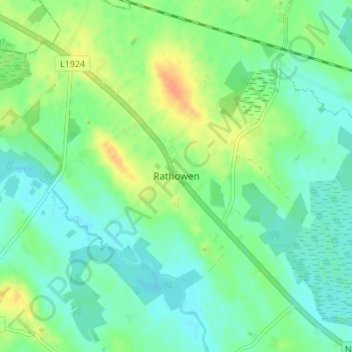 Topografische Karte Rathowen, Höhe, Relief
