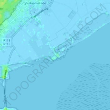 Topografische Karte Burghsluis, Höhe, Relief