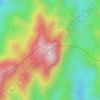 Topografische Karte Bukit Kutu, Höhe, Relief