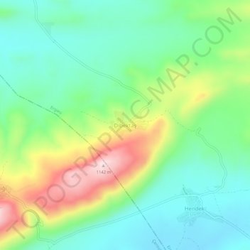 Topografische Karte Dibektaş, Höhe, Relief