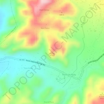 Topografische Karte Marne Philloe, Höhe, Relief