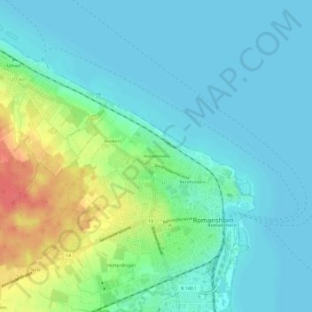 Topografische Karte Holzenstein, Höhe, Relief