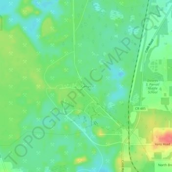 Topografische Karte Camps, Höhe, Relief