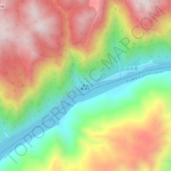 Topografische Karte 鱼洞, Höhe, Relief