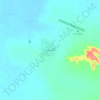 Topografische Karte Yakanarra, Höhe, Relief