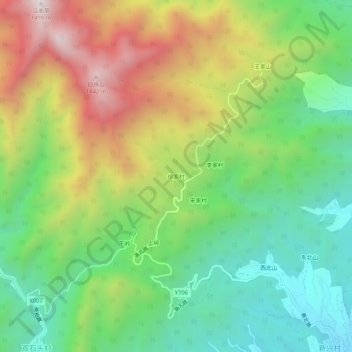 Topografische Karte 徐家村, Höhe, Relief