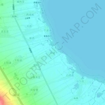 Topografische Karte 阳波, Höhe, Relief