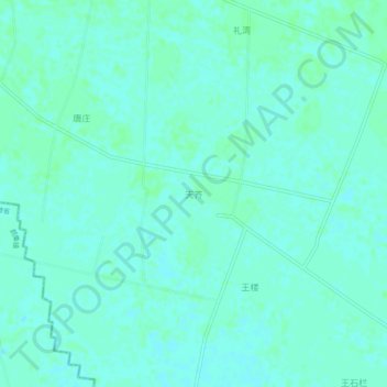 Topografische Karte 天齐, Höhe, Relief