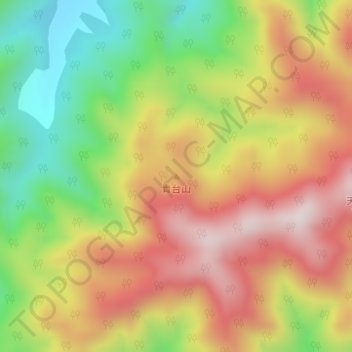 Topografische Karte 青台山, Höhe, Relief