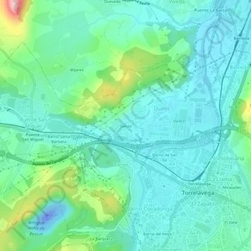 Topografische Karte Ganzo, Höhe, Relief