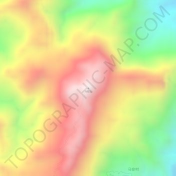 Topografische Karte 马安山, Höhe, Relief