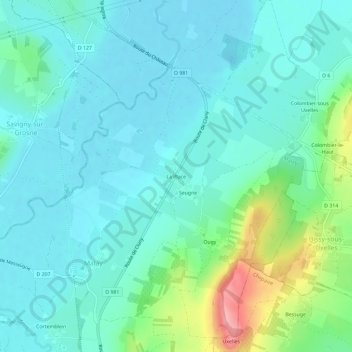Topografische Karte La Place, Höhe, Relief
