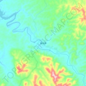 Topografische Karte 客店镇, Höhe, Relief