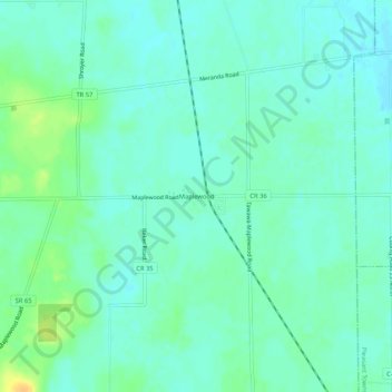 Topografische Karte Maplewood, Höhe, Relief