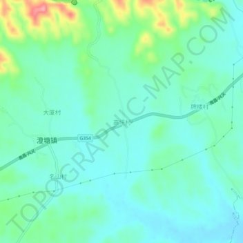 Topografische Karte 高坪村, Höhe, Relief