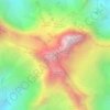 Topografische Karte Pico Simón Bolívar, Höhe, Relief